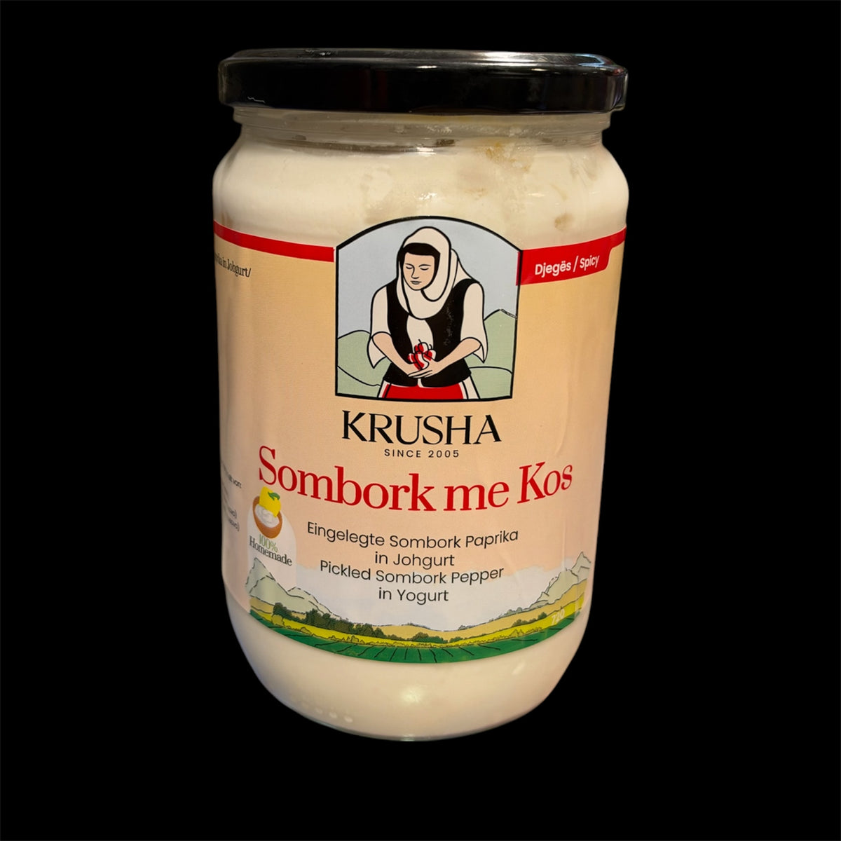 KRUSHA Somborka me Kos (djeks) / Somborka in verdühnten Joghurt (Scharf) 720gr